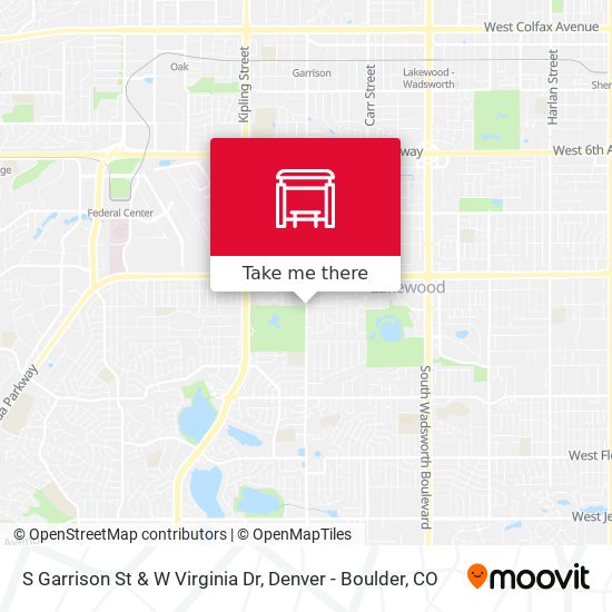 S Garrison St & W Virginia Dr map
