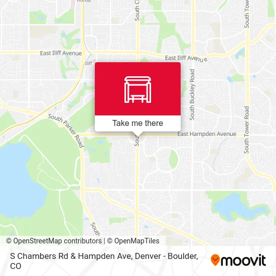 S Chambers Rd & Hampden Ave map