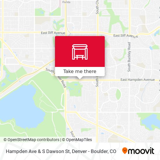 Hampden Ave & S Dawson St map