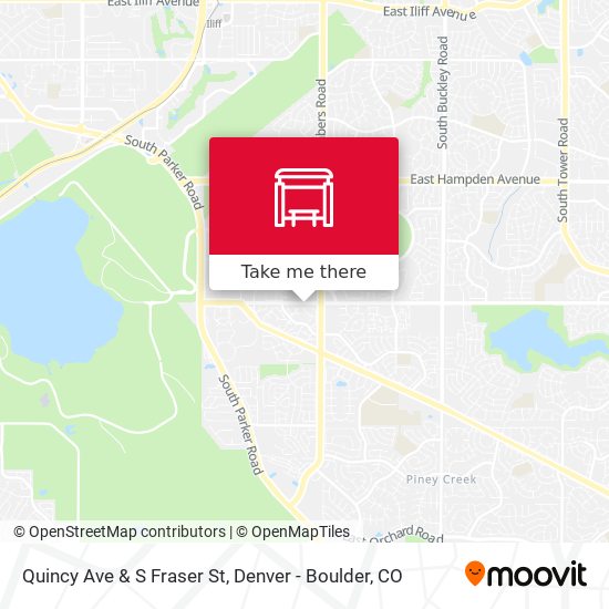 Quincy Ave & S Fraser St map