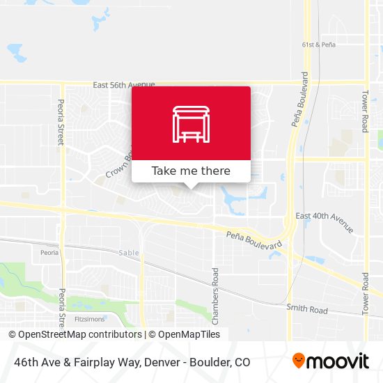 46th Ave & Fairplay Way map