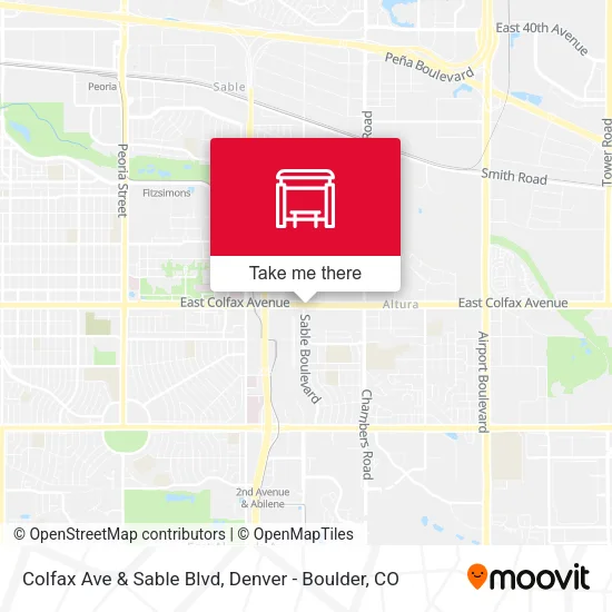 Mapa de Colfax Ave & Sable Blvd