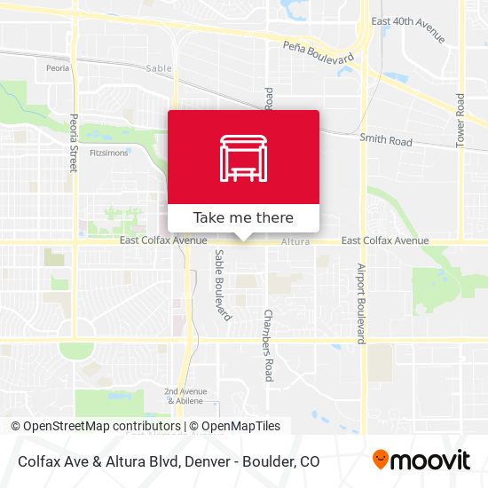 Colfax Ave & Altura Blvd map