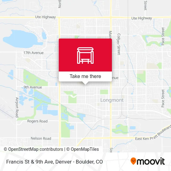 Francis St & 9th Ave map