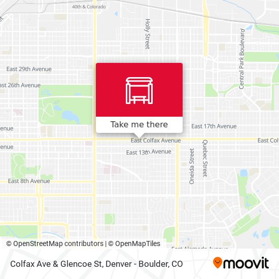 Colfax Ave & Glencoe St map