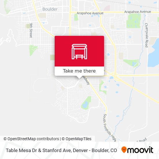 Table Mesa Dr & Stanford Ave map