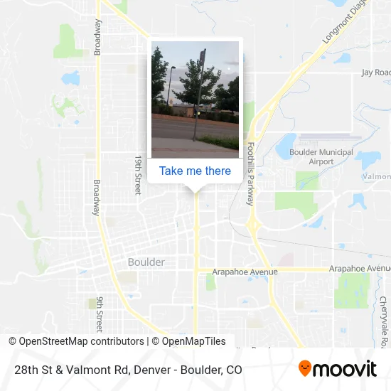 28th St & Valmont Rd map