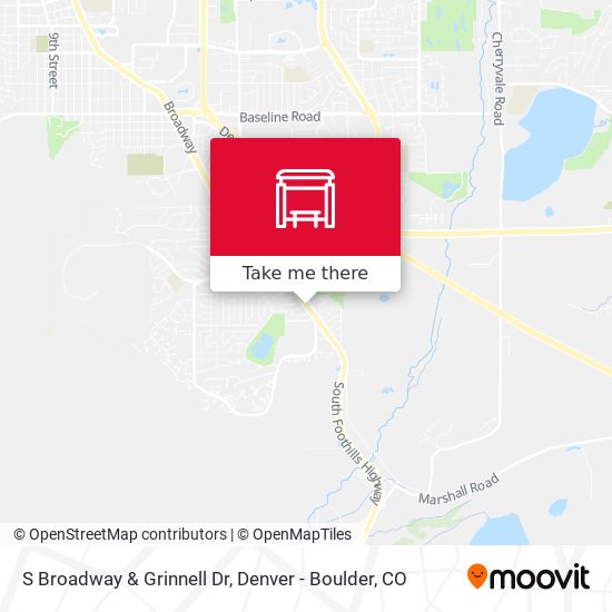 S Broadway & Grinnell Dr map
