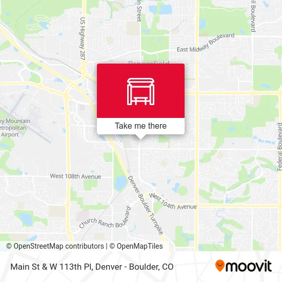 Main St & W 113th Pl map