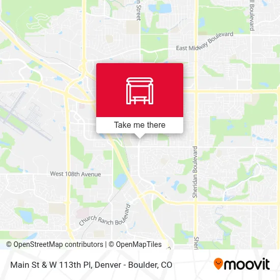 Main St & W 113th Pl map
