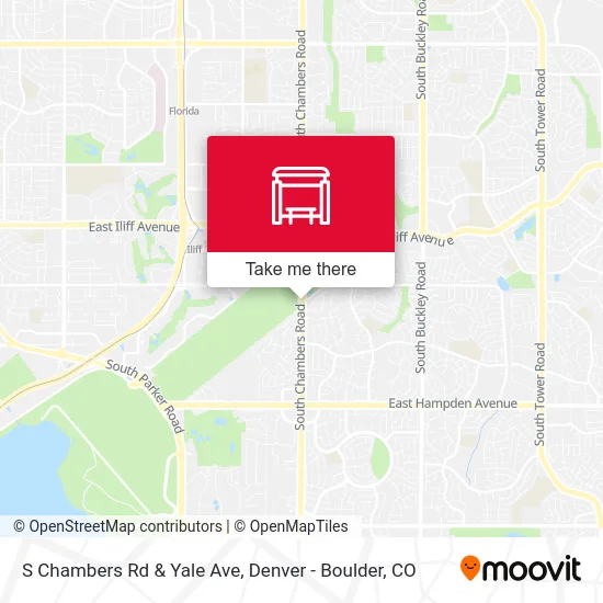 S Chambers Rd & Yale Ave map