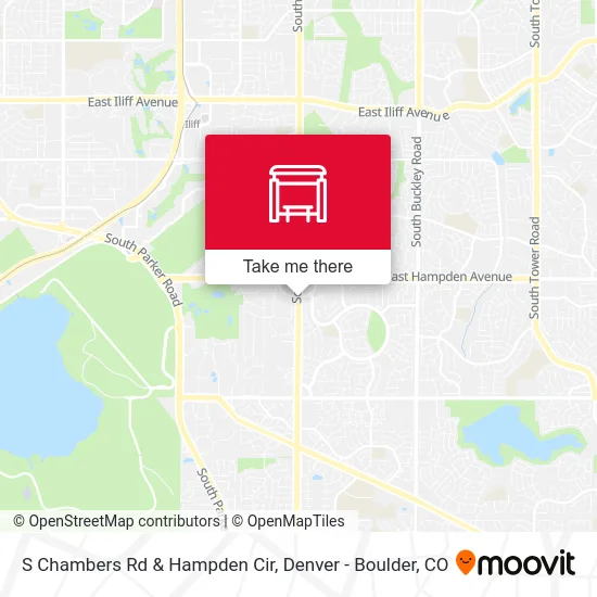 S Chambers Rd & Hampden Cir map
