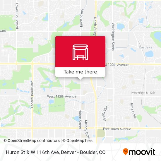Huron St & W 116th Ave map