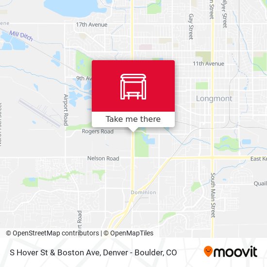 S Hover St & Boston Ave map