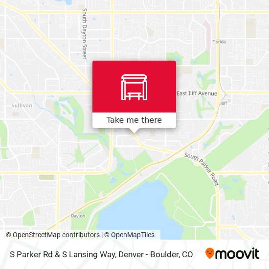 S Parker Rd & S Lansing Way map