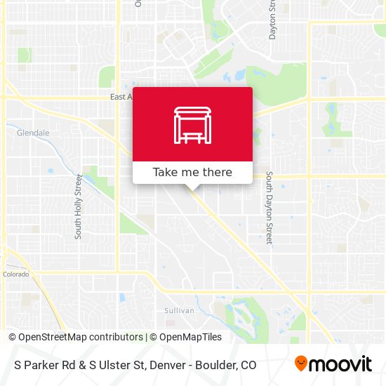 S Parker Rd & S Ulster St map