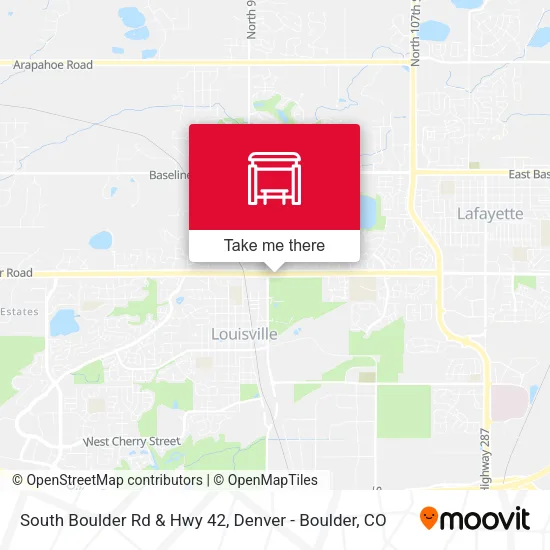 South Boulder Rd & Hwy 42 map