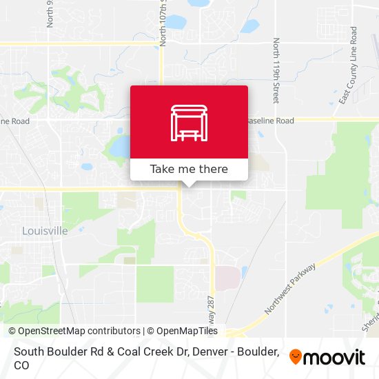 Mapa de South Boulder Rd & Coal Creek Dr