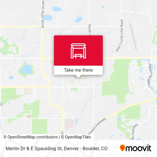 Merlin Dr & E Spaulding St map