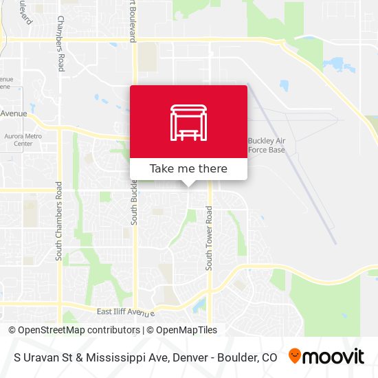 S Uravan St & Mississippi Ave map