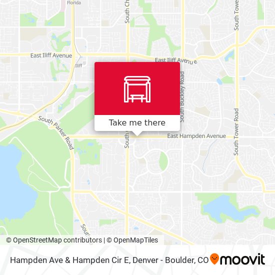 Hampden Ave & Hampden Cir E map