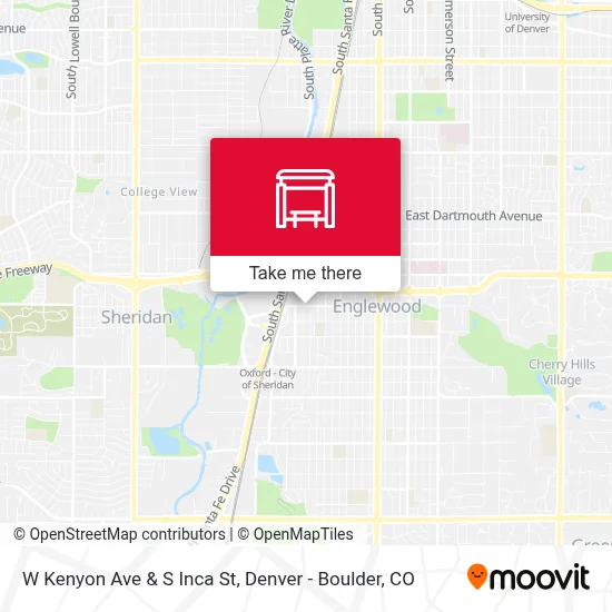 W Kenyon Ave & S Inca St map