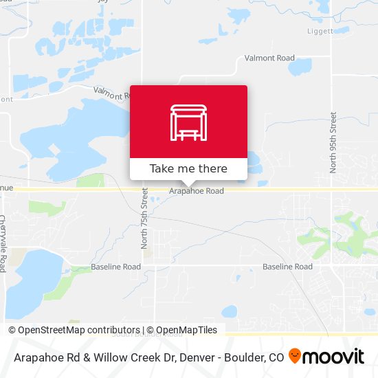 Arapahoe Rd & Willow Creek Dr map