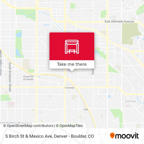 S Birch St & Mexico Ave map