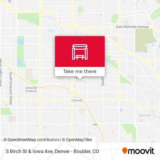 S Birch St & Iowa Ave map