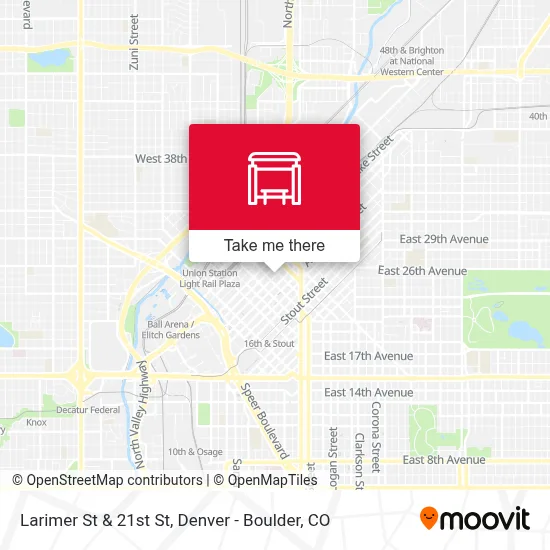 Larimer St & 21st St map