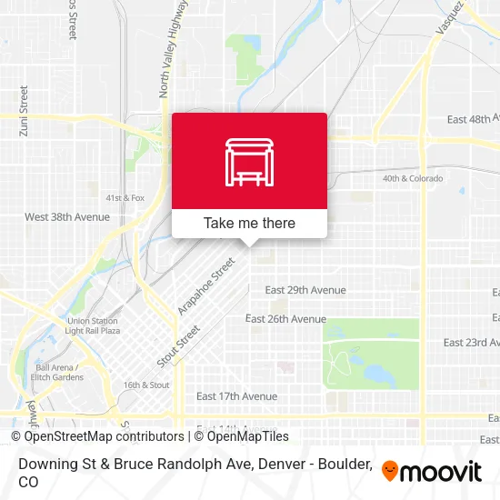 Mapa de Downing St & Bruce Randolph Ave