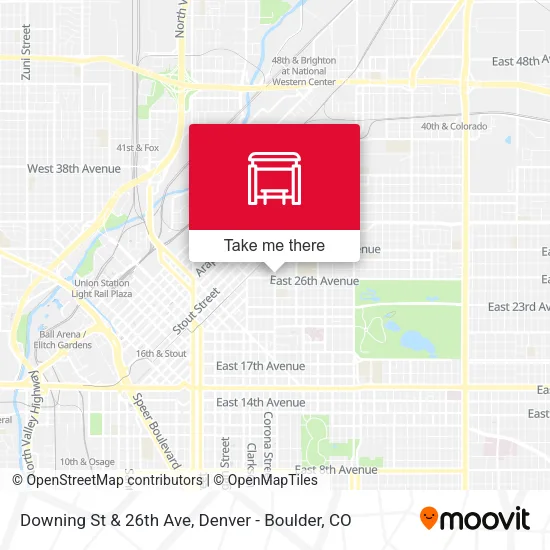 Downing St & 26th Ave map