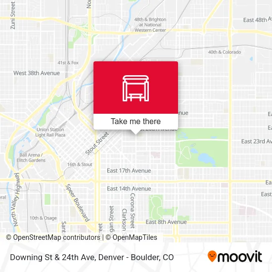 Downing St & 24th Ave map