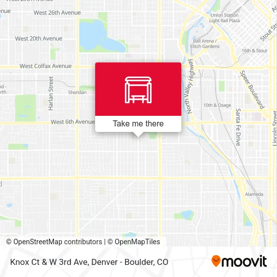 Mapa de Knox Ct & W 3rd Ave