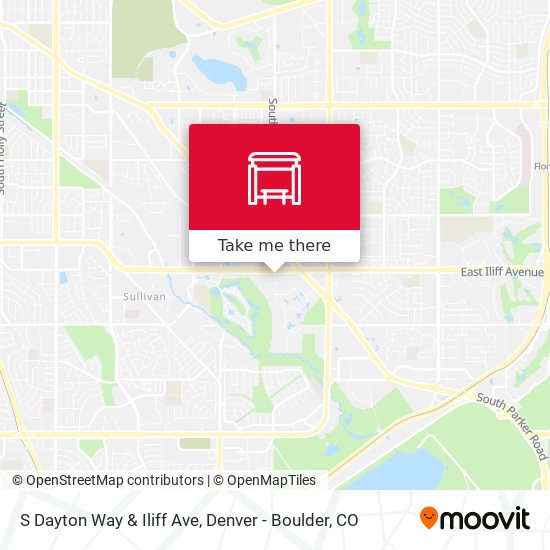 S Dayton Way & Iliff Ave map