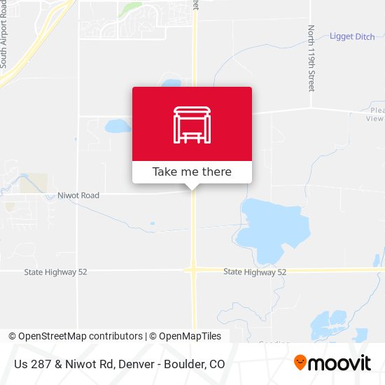 Us 287 & Niwot Rd map