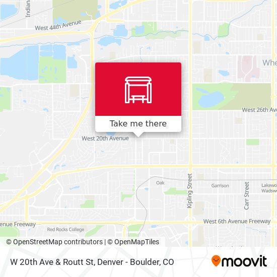 W 20th Ave & Routt St map