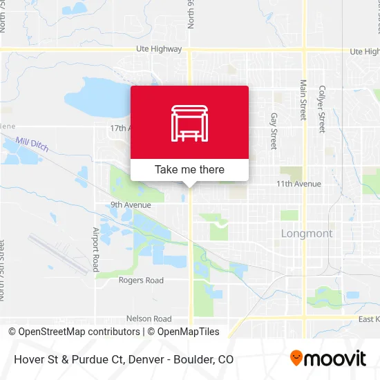 Hover St & Purdue Ct map