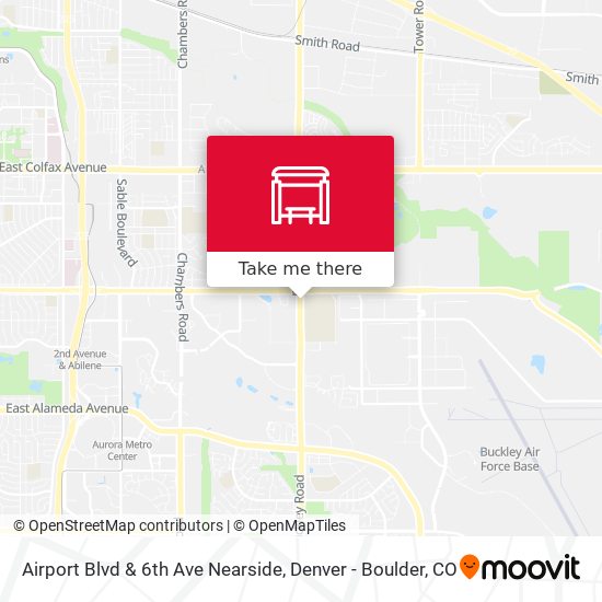 Airport Blvd & 6th Ave Nearside map