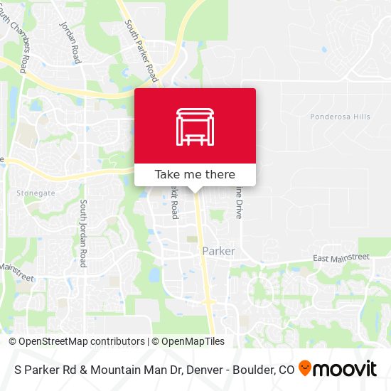 S Parker Rd & Mountain Man Dr map