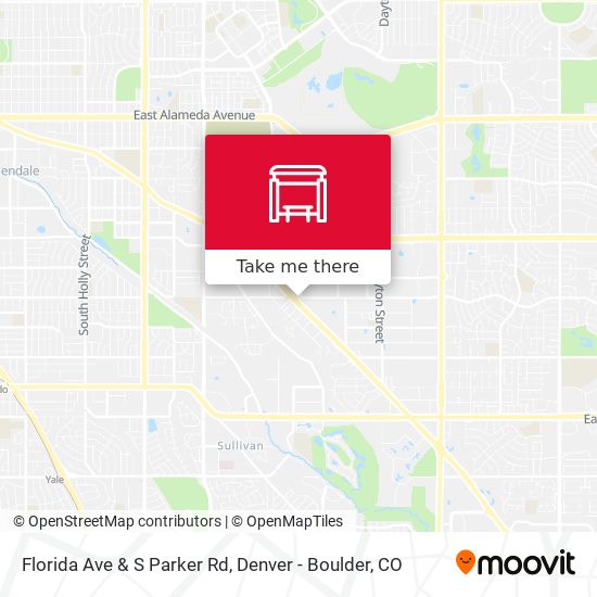 Florida Ave & S Parker Rd map