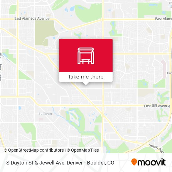 S Dayton St & Jewell Ave map
