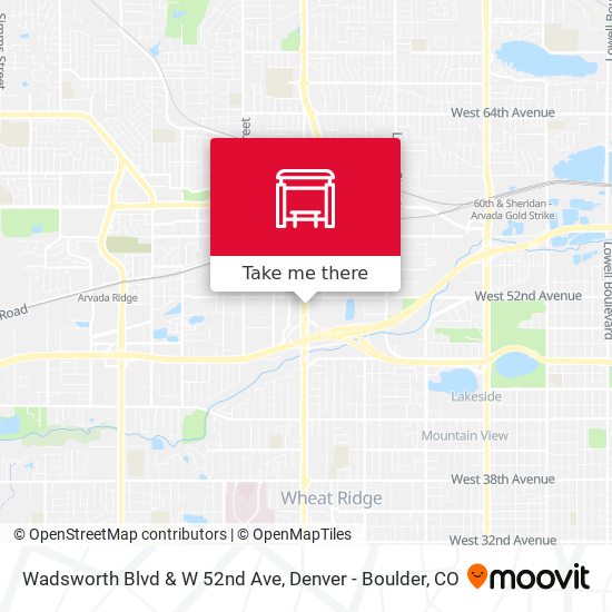Wadsworth Blvd & W 52nd Ave map