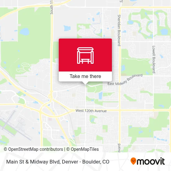 Main St & Midway Blvd map