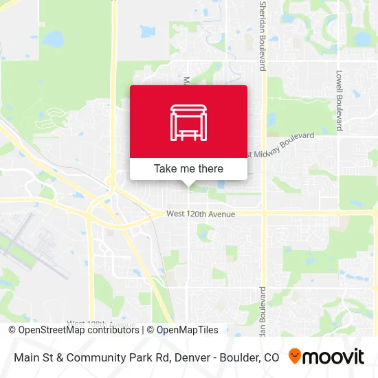 Main St & Community Park Rd map
