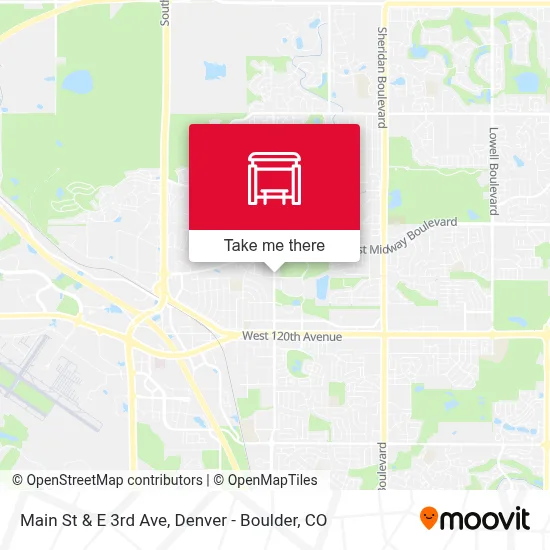 Main St & E 3rd Ave map