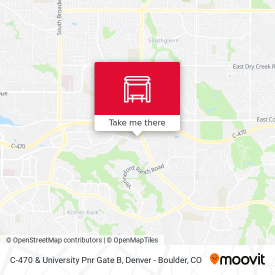 C-470 & University Pnr Gate B map