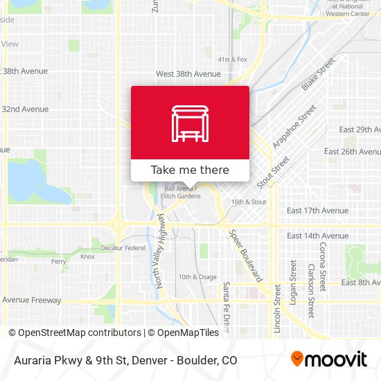 Auraria Pkwy & 9th St map