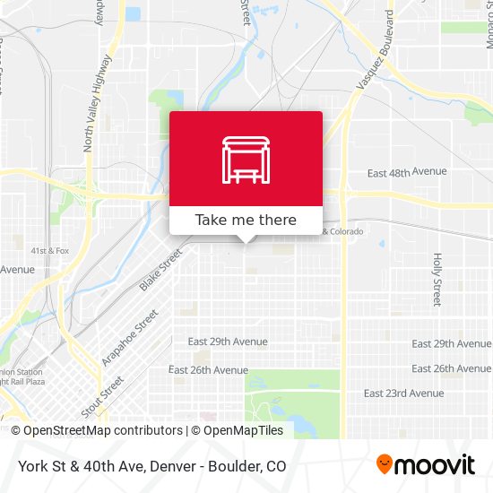 York St & 40th Ave map