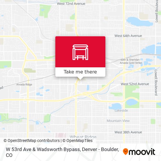 W 53rd Ave & Wadsworth Bypass map